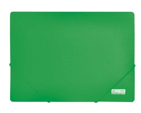 Папка пластиковая А4 на резинках, Jobmax, зеленая 2 шт.