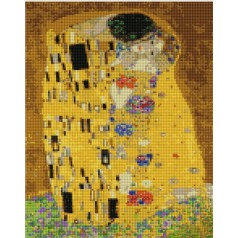 Набор для творчества алмазная картина Густав Климпт Поцелуй Strateg размером 30х40 см кв (KB121)