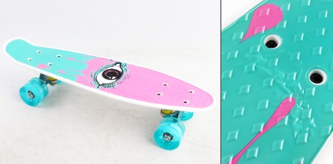 УЦЕНКА 30% Скейт Пенні борд Best Board, 6 видов, микс видов колесо PU, свет, d = 4.5 см, доска = 55 см 