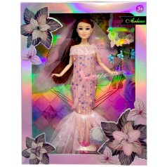 Лялька 29 см НАРЕЧЕНА (В РОЖЕВІЙ СУКНІ)