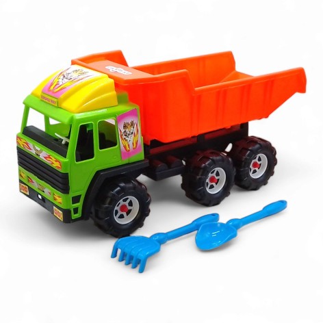 Машина Скания 70 см зеленая+оранжевая.