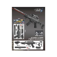 Автомат 70см, акум, пластикові кулі, лазер, складний, USBзарядне, у п/е 21-56-5см /12/