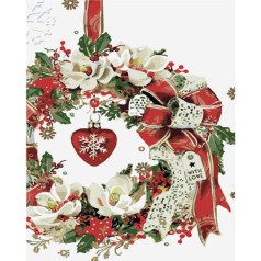 Набор для росписи по номерам Новогоднее украшение Strateg размером 40х50 см (GS1588)