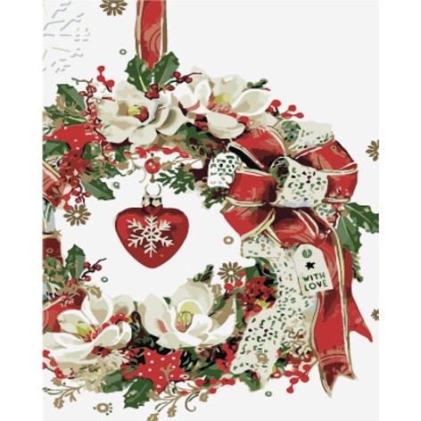 Набор для росписи по номерам Новогоднее украшение Strateg размером 40х50 см (GS1588)