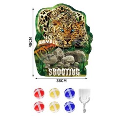 Дартс "Леопард", 6 м'ячиків, 48х38 см