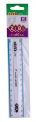 Лінійка 15 см, із блакитною смужкою, Kids Line, 12 шт. в уп.