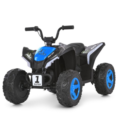 Квадроцикл M 6283EL-4 (1шт) 2*35W,1*12V7-9AH, муз, світло, шкір.сидіння, BLUETOOTH, MP3, USB, EVA, синій