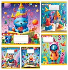 Тетрадь 12 арк.клетка Твердая ТА51104 Cool school, 25/600, 5к. цена за 25 шт.