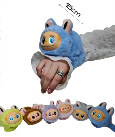 М'яка іграшка Labubu браслет на руку /6/72/12шт в п/е
