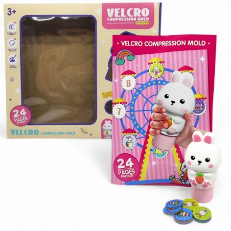 Іграшка штамп з наклейками в коробці (Зайчик)