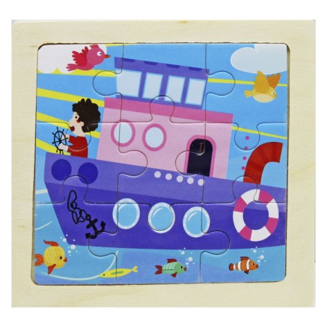 Деревянные пазлы с рамкой 