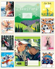 Тетрадь 12 л.клетка Твердая ТЕ41102 Микс 3, 25 шт. в уп. /600/, 10к.