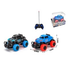 Р/К джип, 14см, світло, гумові колеса, 2 кольори, на бат-ці, в слюді, 16-13-11,5см 