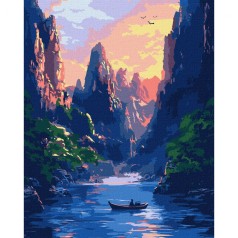 Картина по номерам "Величественные горы" 40х50 см