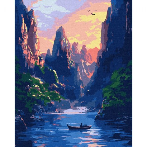 Картина по номерам "Величественные горы" 40х50 см