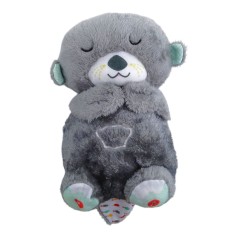 М'яка іграшка нічник Видра дихаюча  в пакеті сіра