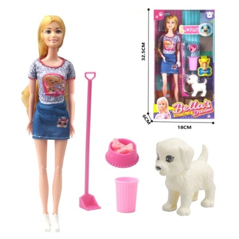 Лялька 30см JX500-48 з песиком та аксес.кор.32,5*6*18 /48/