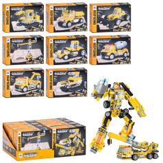 Конструктор будівельна техніка, від 83дет, кор-ці, (8видів) 24/192/8шт кор.39-18,5-14,5см