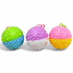 М'яч стрибун (підсвічування, пискавка) 6,5 см, мікс видів (ціна за 12 штук)