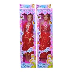 Лялька 28 см, мікс (червона)