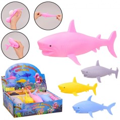 Игрушка антистресс акула, 4 цвета, размер игрушки – 21 см 12 шт. в коробке 28*20*8 см