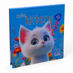 Раскраска интегральная, Котики, 14 х 14 см, 24 листа