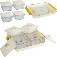 Набор контейнеров с крышками на подставке 4шт 50711-3