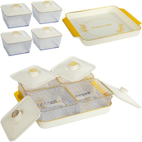 Набор контейнеров с крышками на подставке 4шт 50711-3