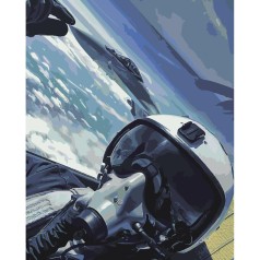 Картина за номерами Привид Києва в небі 40х50 см (SY6543) з лаком та рівнем TM Strateg