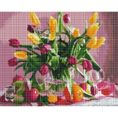 Алмазна мозаїка: Березневі тюльпани