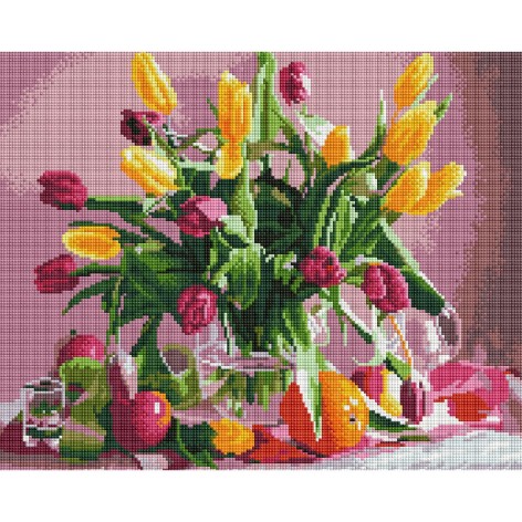 Алмазна мозаїка: Березневі тюльпани
