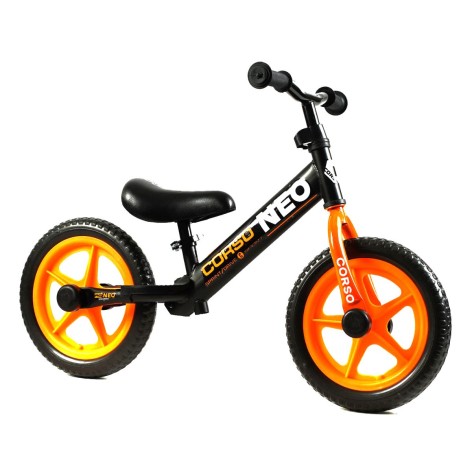 Велобег "Corso Neo", колеса 12" (30 см) EVA (черный)