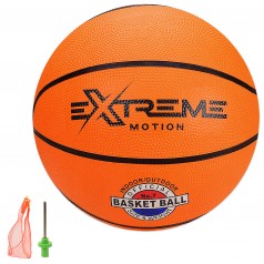 Мяч баскетбольный №5, резина, оранжевый, в комп.сетка,иголка