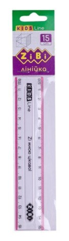 Линейка 15 см с розовой полоской, Kids Line, 12 шт. в уп.