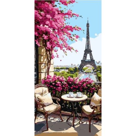 Картина по номерам "Утро в Париже" 40*80 см
