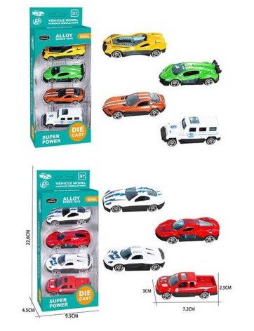 Набор машин 4шт в кор. 