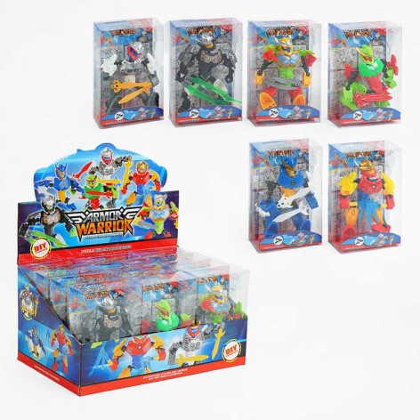 Герої рухливі елементи, зброя, двох роботів можна поєднати в одного, в кор.