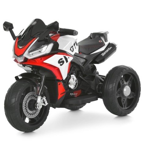Мотоцикл M 6267EL-3 (1шт) 2мотора35W, 1акум12V4,5AH, USB, TF, BLUETOOTH, EVA, шкіра, світло, музика, червоний