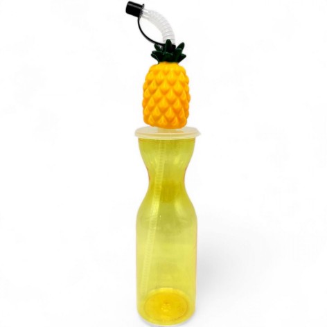 Пляшка з трубочкою Ананас (пластик) 500мл м.2