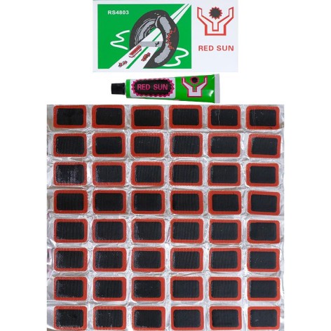 Гумові латки 48шт + клей 17х26мм, прямокутні RS4803