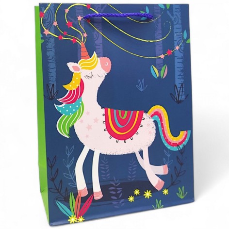 Пакет подарочный (24х18 см), единорог