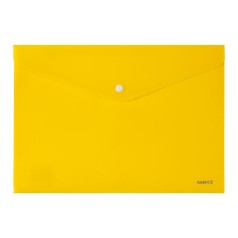 Папка на кнопці, А4, непрозора, жовта