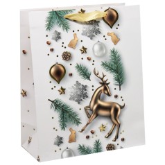 Пакет подарочный, новогодний 260 х 127 х 324 мм Вид 1