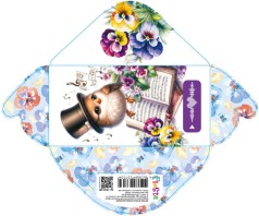 Конверт для грошей КВ-25-286 без напису, ціна за 10 шт. //