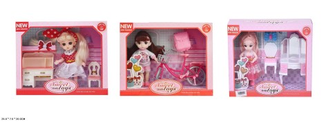 Лялька мікс 3 види, аксес кор. 25*7*20см 