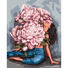 Картина за номерами: Вир піонів @Дар'я Михайлишина 40*50 BS53219