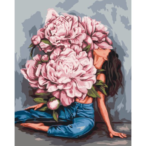 Картина за номерами: Вир піонів @Дар'я Михайлишина 40*50 BS53219