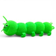 Антистрес світяшка "Гусениця" 17 см (салатова)