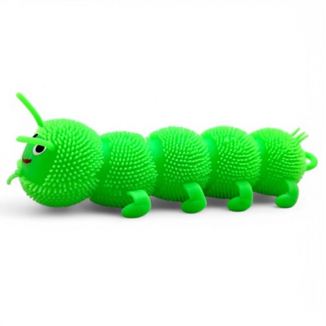 Антистрес світяшка "Гусениця" 17 см (салатова)