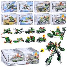 Конструктор военная техника, от 84дет, в кор-ке, (8видов) / 24/192/8шт в кор.